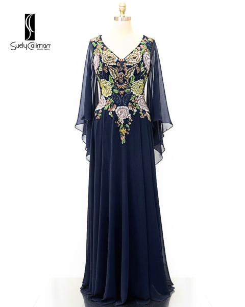 VESTIDO COM BORDADO JARDIM COLORIDO