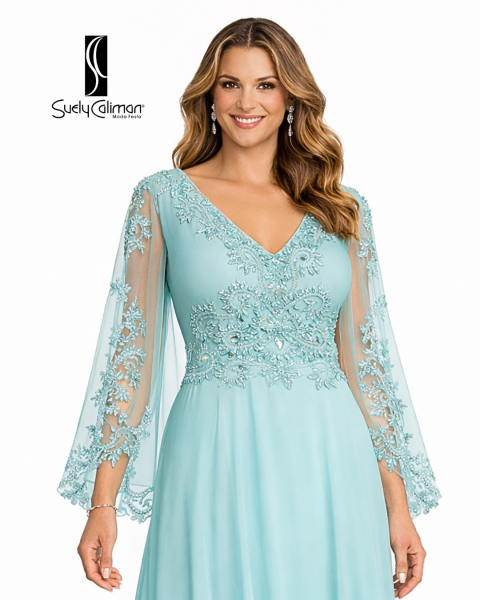 VESTIDO CAPA TULE